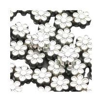 Contas De Flor Acrílicas Ccb Douradas E Prateadas 7mm, 100 Peças Espaçador Solto Para Joias Diy,