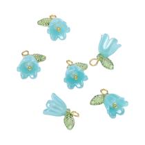 Contas De Flor De Lírio Do Vale Em Acrílico Colorido 11x14mm 2-10 Peças Feitas À Mão Para DIY Em