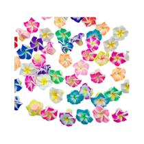 Contas De Flor De Plumeria Frangipani De Argila Polimérica De 15mm Em Cores Aleatórias, 30 Peças