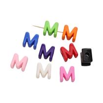 Contas De Letras Acrílicas Coloridas 10pcs Contas De Números De Cor Sólida Com Grande Abertura Para