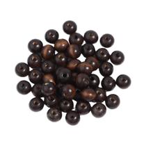 Contas De Madeira Natural Cor Café Escuro Com Furo Grande Para Pulseiras E Colares Artesanais DIY