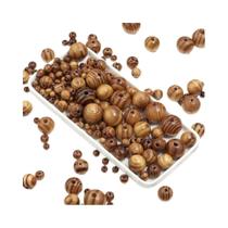 Contas De Madeira Redondas Soltas Para Artesanato, Colares, Joias E Pulseiras - 1 Pacote