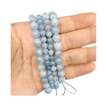 Contas De Pedra Natural De Água-Marinha E Ágata 4-12mm Redondas Soltas Para Fazer Joias DIY