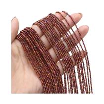 Contas De Pedra Natural Espinela Facetada Cor Dourada 2mm 3mm Para Acessórios De Joias DIY Colar