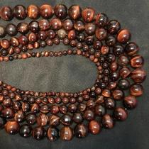 Contas De Pedra Olhos De Tigre Borgonha 4-12mm Suave Redondo Vinho Para Pulseira Diy Colar Brinco