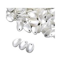 Contas de Pérola Acrílica Branca - 100 Pçs para DIY - Pétala para Hairpin