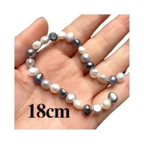 Contas De Pérola De Água Doce Cinza 18CM, Espaçador Solto De Quatro Lados Para DIY Joias, Colar E