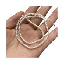 Contas De Pérola Natural De Água Doce Pequenas De 2-3mm Redondas Para DIY Joias Colar Pulseira 36cm