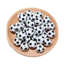 Contas De Silicone De 15mm Para Joias DIY, 10 12 150PCS Bolas Redondas Impressas Para Colares E