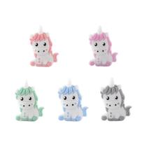 Contas De Silicone De Animais Koala E Unicórnio 5 Peças Para DIY Joias, Pulseiras, Colares E