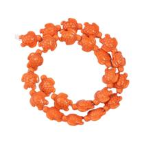 Contas De Turquesa Natural Em Forma De Tartaruga 14x18mm Pedra Solta Para Fazer Pulseiras E Colares