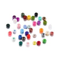 Contas de vidro checas para joalheria, pequenas contas redondas soltas para brincos e pulseira, 2mm