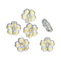 Contas De Vidro Coloridas Em Formato De Flor 30 Peças, Contas Espaçadoras De Cinco Pétalas Para