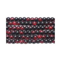 Contas De Vidro Cristal Floral Preto E Vermelho 8mm 100 Peças Materiais Para Fazer Joias DIY