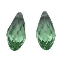 Contas De Vidro Verde Em Formato De Gota 20 Peças 10x20mm Pingente De Cristal Lapidado Para Colar