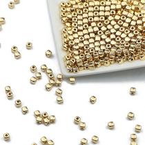Contas Douradas De 4mm E 6mm, 100-400 Peças, CCB, Cubo, Coroa, Coração, Pingente, Estrela, Espaçador