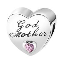 Contas Em Forma De Coração Prateadas Com Letras Para O Dia Dos Pais, Filha, Filho, Mãe, DIY