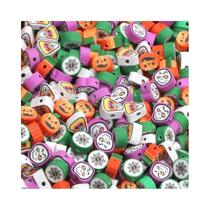 Contas Espaçadoras De Argila Polimérica De Halloween Com Caveira, Abóbora E Teia De Aranha, 20, 50,