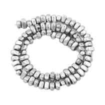 Contas Espaçadoras De Pedra Natural Irregular Hematita Banhada a Prata Cor Dourada De 15 Polegadas