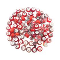 Contas Espaciadoras Coloridas De Cristal Antigo Prateado Com Strass, 40 Peças, Estilo Europeu Para