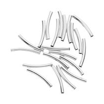 Contas Espaciadoras De Tubo Curvo De Cobre Listrado 25-30mm 50-100pcs Conectores Para Fazer Joias