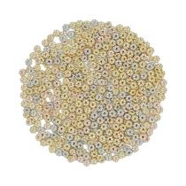Contas Espaciadoras Em Forma De Floco De Neve Em Ouro Rosa E Prata 6MM 200 Peças Para Fazer