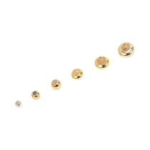 Contas Inteligentes Banhadas a Ouro 18K Com Inserção De Silicone, Bola Redonda De Posicionamento,
