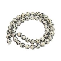 Contas Redondas De Pedra Natural Jaspe Dálmata 4-12mm Contas Espaciadoras Soltas Para DIY Joias