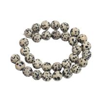 Contas Redondas De Pedra Natural Jaspe Dalmata 4-12mm Contas Espaciadoras Soltas Para DIY Joias