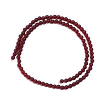 Contas Redondas De Vidro Granada Vermelha 4 6 8 10mm Para Acessórios De Joias DIY Pulseira Colar