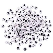 Contas soltas de acrílico 100pcs DIY fazendo joias de alfabeto misto para pequenas partículas infantis etiquetas de nome artesanais
