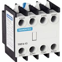 Contato Auxiliar Frontal para Contator Tramontina TRF4-13 1NA+3NF Contato Auxiliar Frontal para Contator Tramontina TRF4-13 1NA+3NF