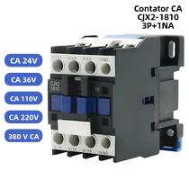 Contator AC Trifásico 18A 3-Pólos CJX2-1810 LC1 Montado Em Trilho DIN, Tensão Da Bobina NO 380V 220V Contator AC Trifásico 18A 3-Pólos CJX2-1810 LC1 Montado Em Trilho DIN, Tensão Da Bobina NO 380V 220V