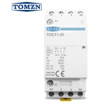 Contator Modular 25A 2 Polos NA e 2 Polos NF TOMZN TOCT1-25 220V