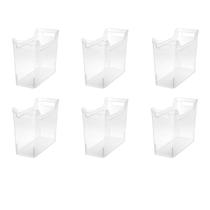 Contêiner de armazenamento Sterilite Narrow Shelf Bin, pacote com 6 unidades Contêiner de armazenamento Sterilite Narrow Shelf Bin, pacote com 6 unidades