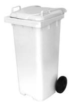 Conteiner Lixeira Plastica 120l Contentor Com Rodas Branco Conteiner Lixeira Plastica 120l Contentor Com Rodas Branco