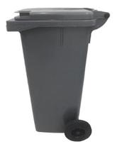 Conteiner Lixeira Plastica 120l Contentor Com Rodas Cinza Conteiner Lixeira Plastica 120l Contentor Com Rodas Cinza
