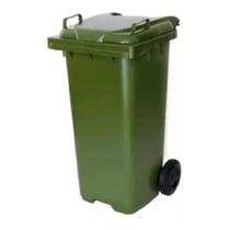 Conteiner Lixeira Plastica 120l Contentor Com Rodas Verde