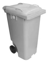 Conteiner Lixeira Plastico 120 Litros Com Rodas De 200mm