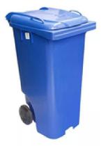 Conteiner Lixeira Plastico 120 Litros Com Rodas De 200mm