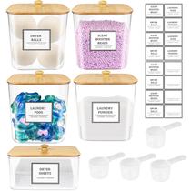 Contêineres para organização de lavanderia, pacote HomePekite 4+1