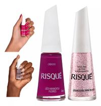 Contem 1 Leo Mandou Flores da Risque 1 Granulado Rose Risque