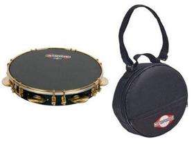 Contemporânea Pandeiro 10 Preto Tar. Dupla Dourada Bag 31PPDK