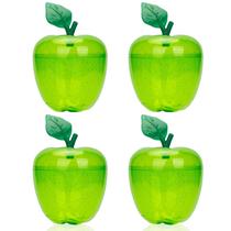 Contenedor de Manzana HANZE Grande Verde en Forma de Manzana - Paquete de 4 Contenedor de Manzana HANZE Grande Verde en Forma de Manzana - Paquete de 4