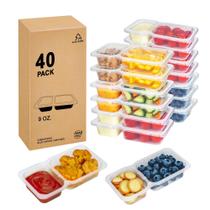 Contenedores para Alimentos MACTANO 9 oz 40 Juegos con Compartimento Doble Contenedores para Alimentos MACTANO 9 oz 40 Juegos con Compartimento Doble