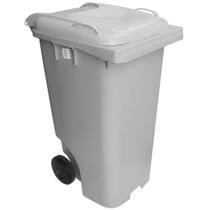 Contentor Cinza De Plástico 240 Litros Com Rodas 200mm - C240C - JSN