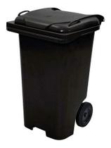 Contentor Plástico 120l Com Tampa C120p Lixeira Gari Jsn