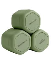 Contentores de viagem Cadence Haircare Set com 3 suportes flexíveis Contentores de viagem Cadence Haircare Set com 3 suportes flexíveis