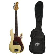 Contra Baixo 4 Cordas SX Precision Bass SPB62 Com Bag VWH