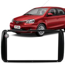 contra frente moldura pra painel multimidia dvd e mp5 de carro 1 din 2 din com porta objetos etios preto nota fiscal garantia e envio imediato